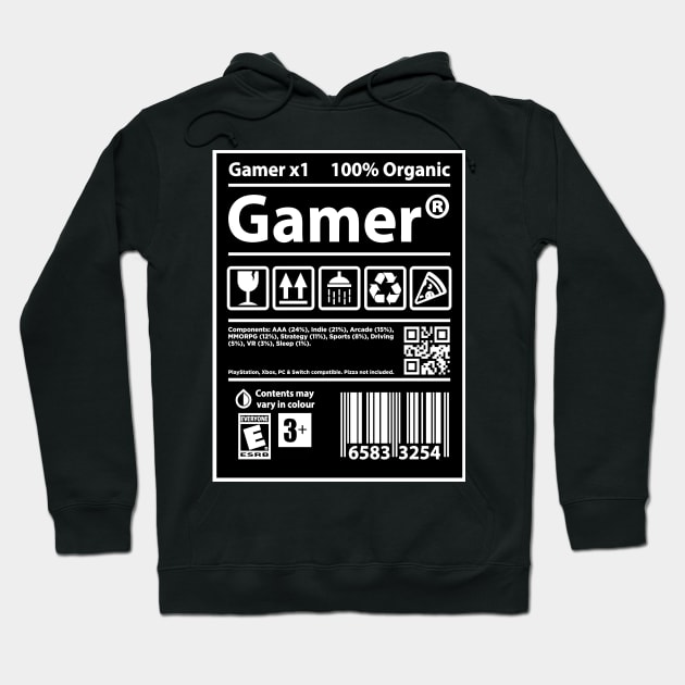 Gamer, Funny Humour Packaging Hoodie by ForAnyoneWhoCares